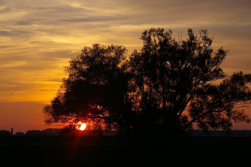 Sky silhouette landscape photo