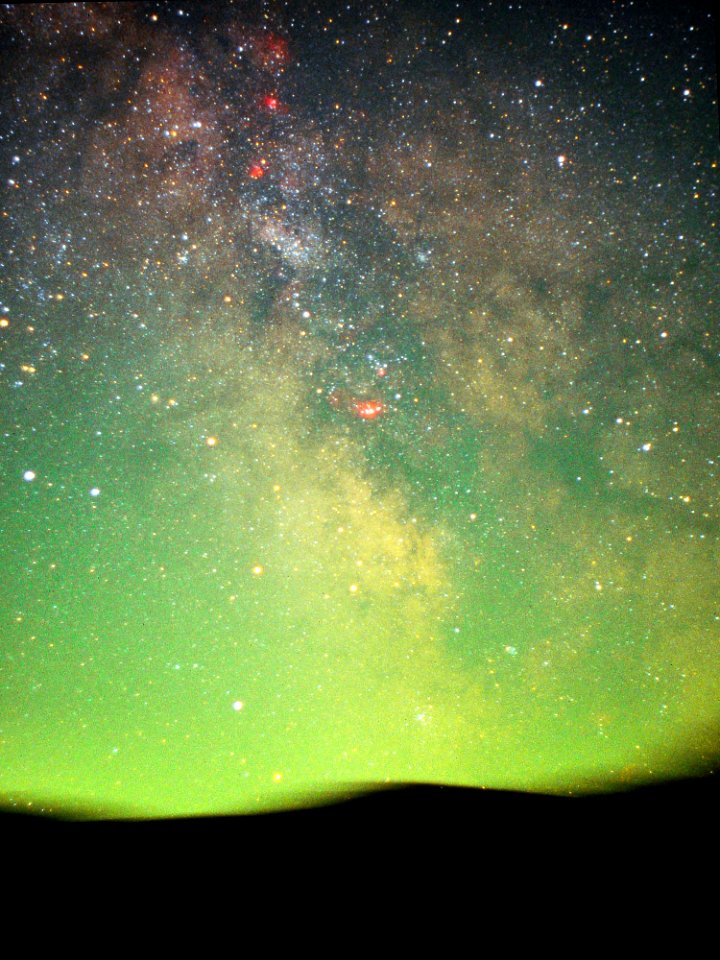Galactic bulge + airglow