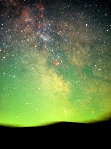 Galactic bulge + airglow
