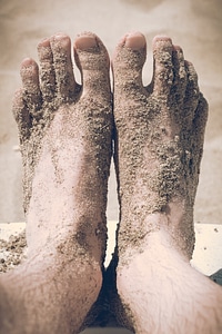 Toes sand beach photo