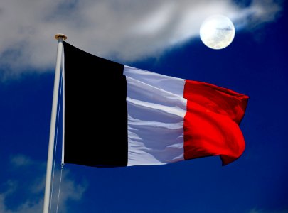 French Flag supermoon photo