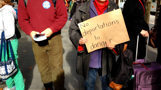 No deportations to danger, refugee rally