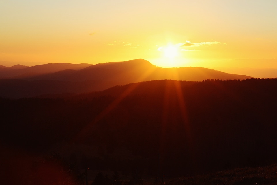 Sunset panorama feldberg