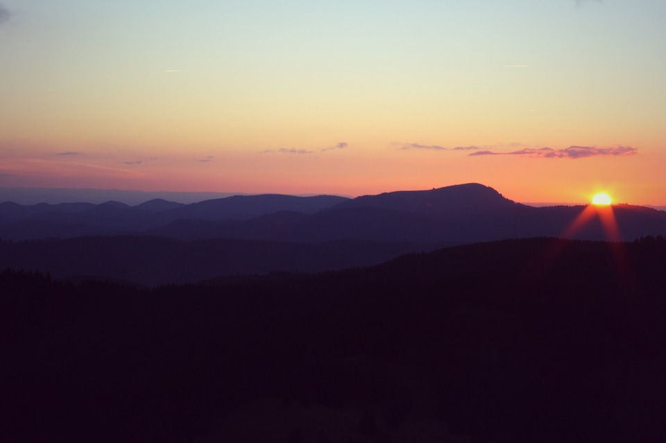 Sunset panorama feldberg