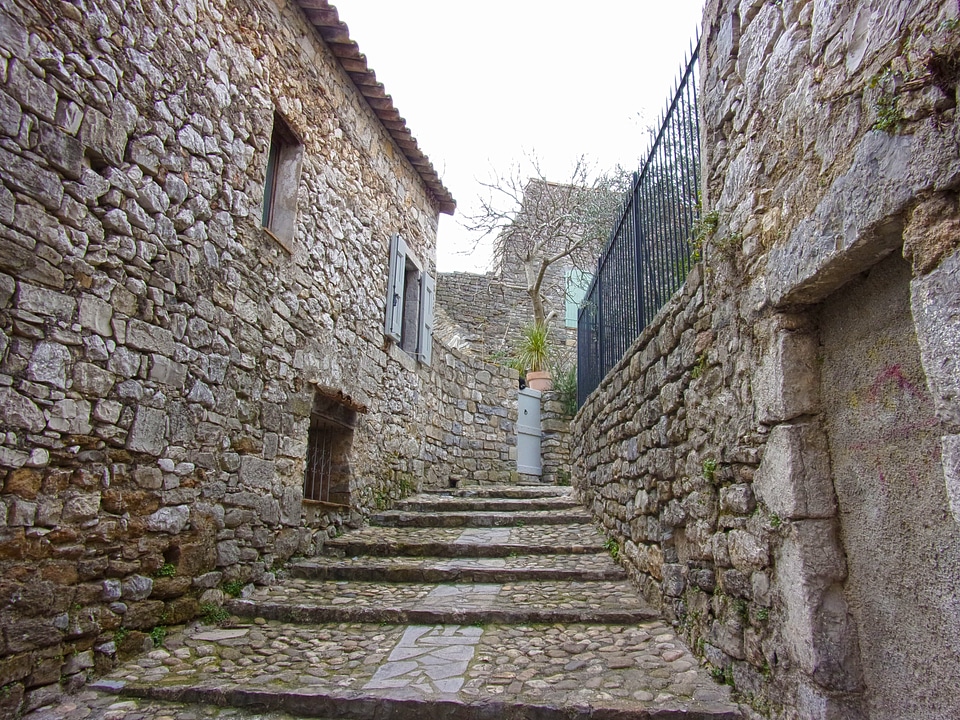 Medieval village pavers stones