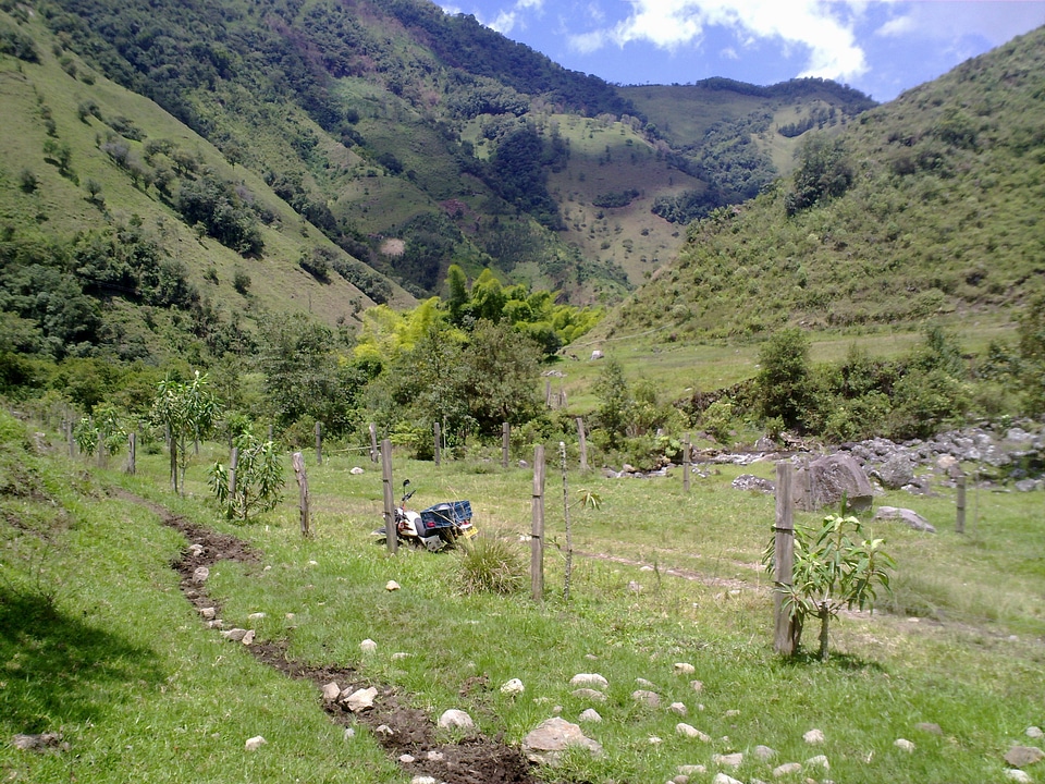 Sky mountains fields