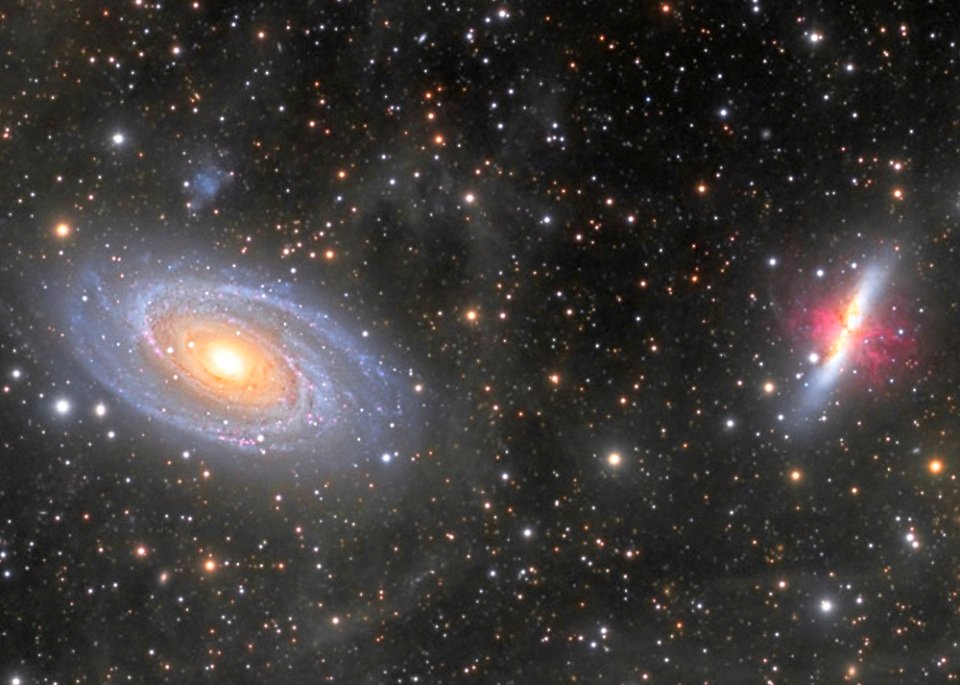 Messier 81 - 82 and Integrated Flux Nebula