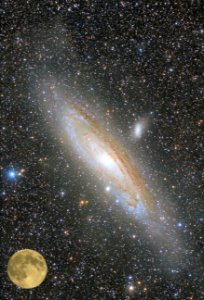 Andromeda vs Moon photo