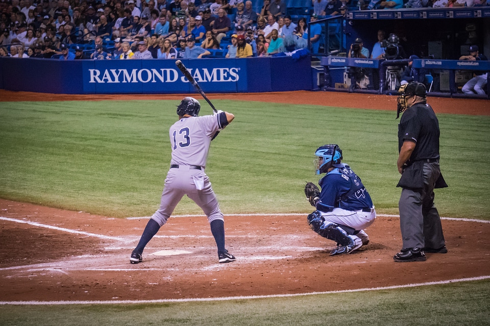 Yankees on base tropicana field