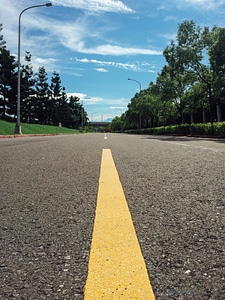 Line yellow road photo