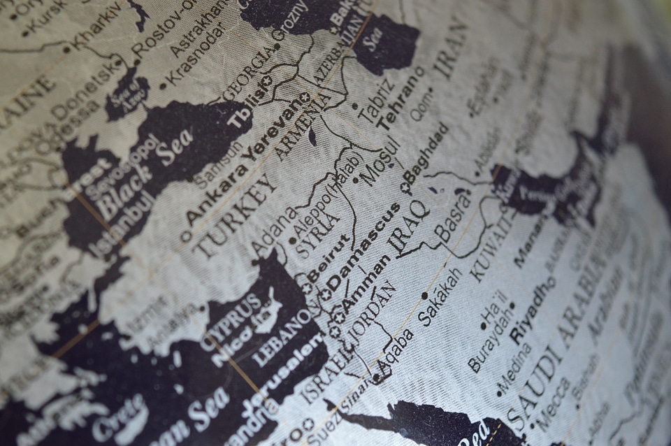 Globe iraq continent