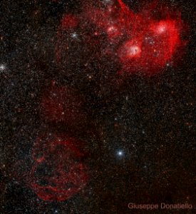 Fron IC405 to Sh2-240 (Simeis 147)