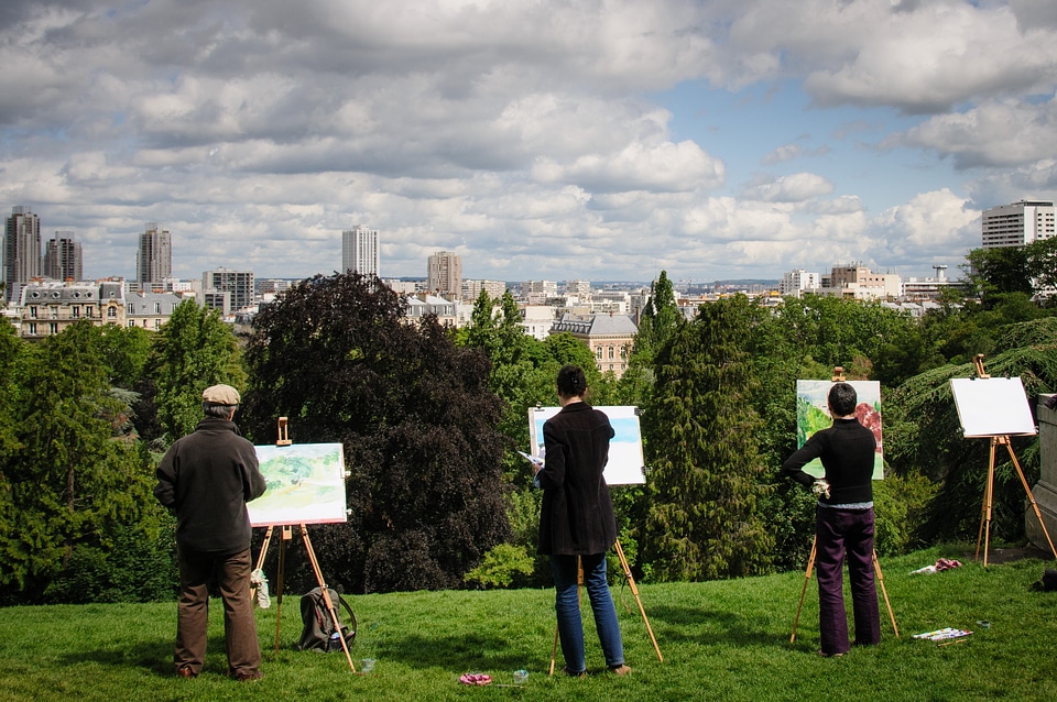 Painter easel park