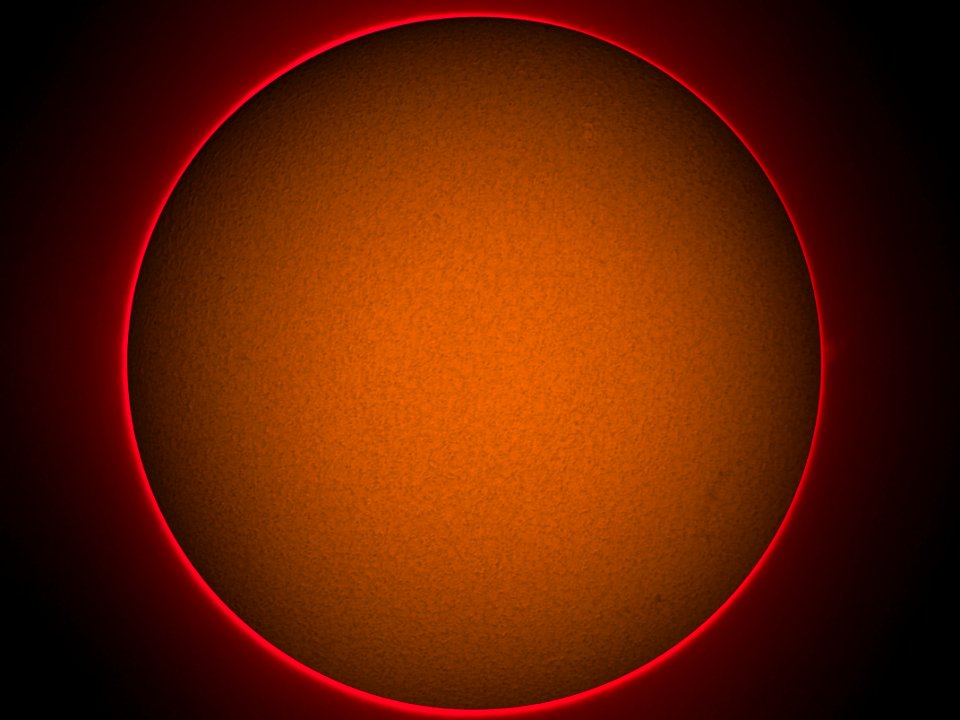 Hydrogen Alpha spotless Sun
