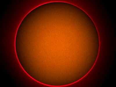 Hydrogen Alpha spotless Sun