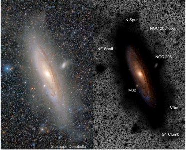M31 (nomenclature structures in the outer halo of the galaxy) photo