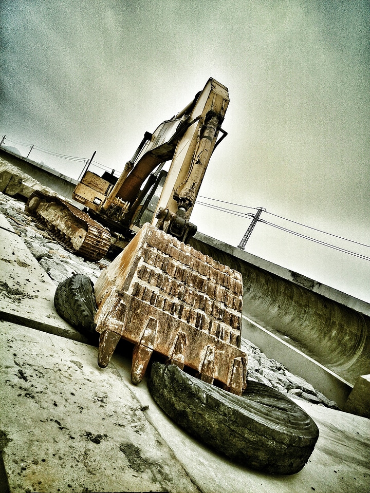 Excavator industrial machinery