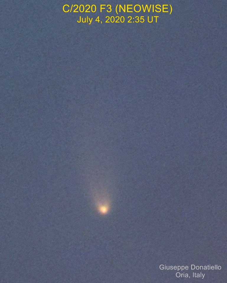 C/2020 F3 (NEOWISE) on July 4, 2020