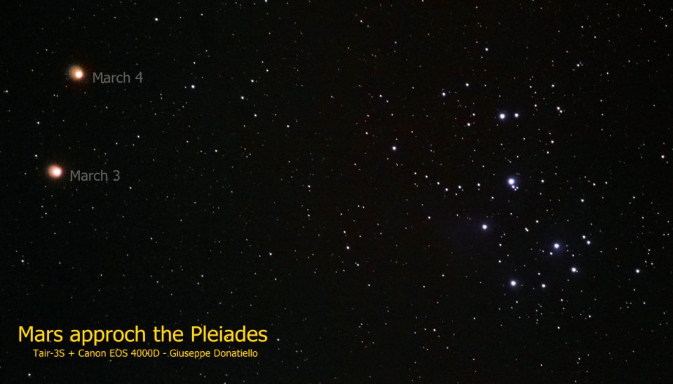 Closest Mars-Pleiades conjunction photo