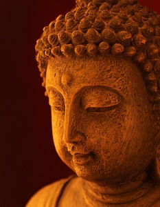Buddhist tranquility face photo