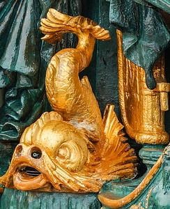 Fish gilded sculpture