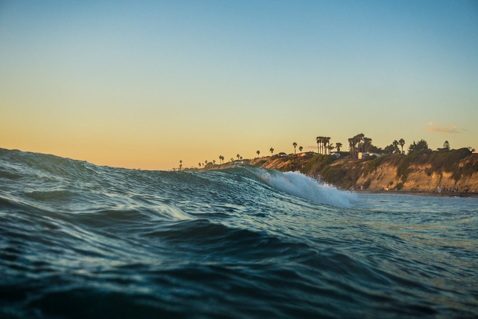 Ocean wave shore seascape