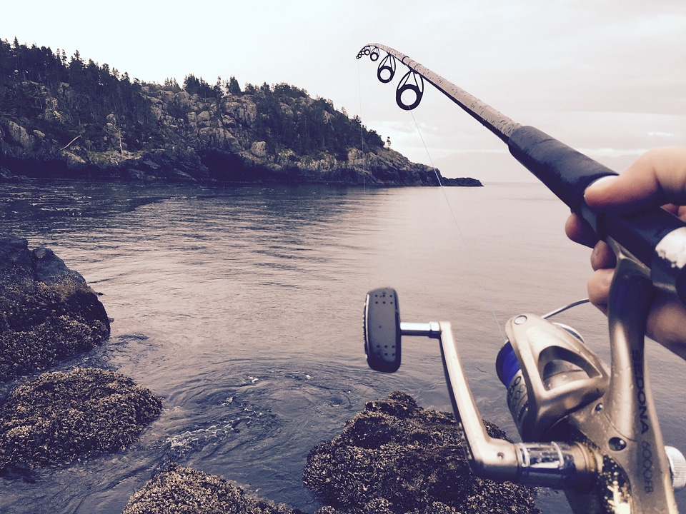 Water river fisherman photo