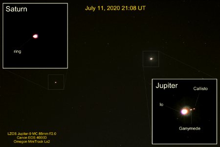 Saturn and Jupiter on July 11, 2020 photo
