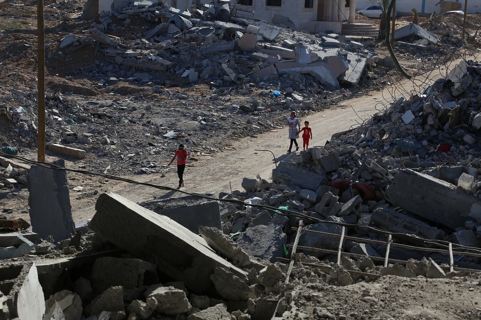 Palestine gaza strip in 2015 beit hanoun the destruction of his successor