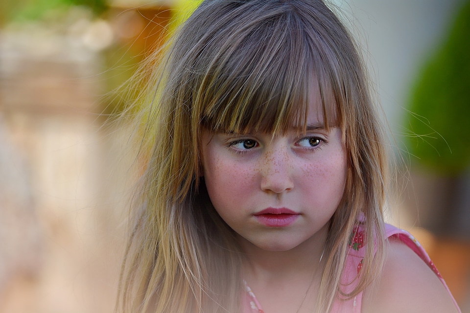Girl blond face