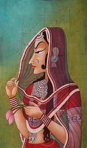 Painting lady india