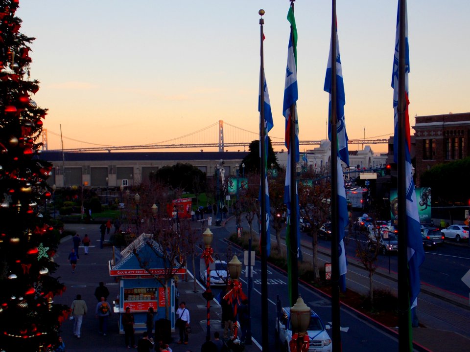 Pier 39 Bridge at Christmas