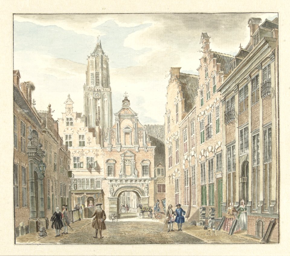Nieuwstraat door Jan de Beijer (1753)
