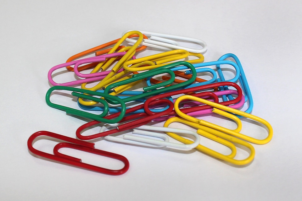 Office note paperclip