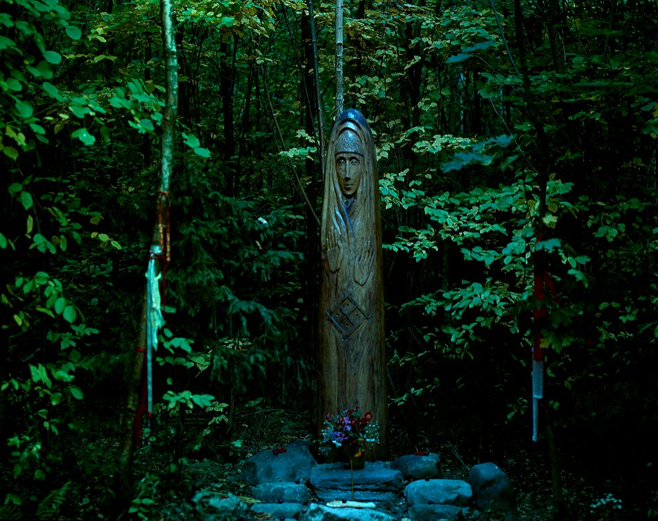 A deity in the woods