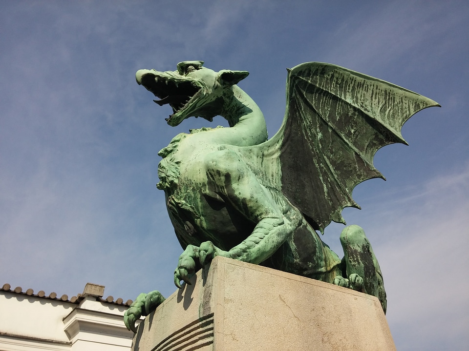 Dragon statue slovenia