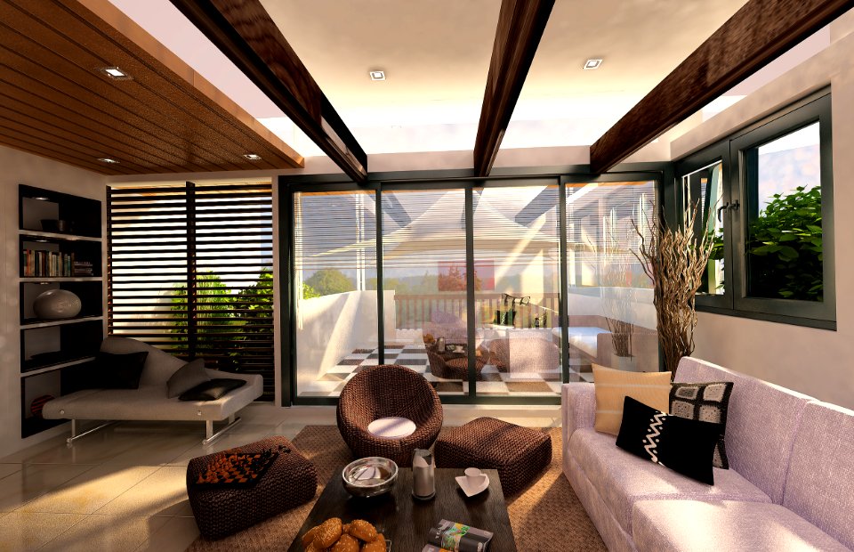 Revised Family room attic wth blinds