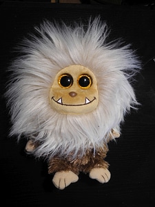 Eyes soft toy hairy