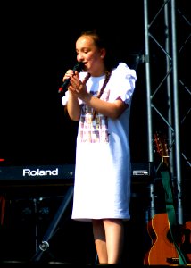 Fantastic young singer at the Newcastle Mela 2019 photo