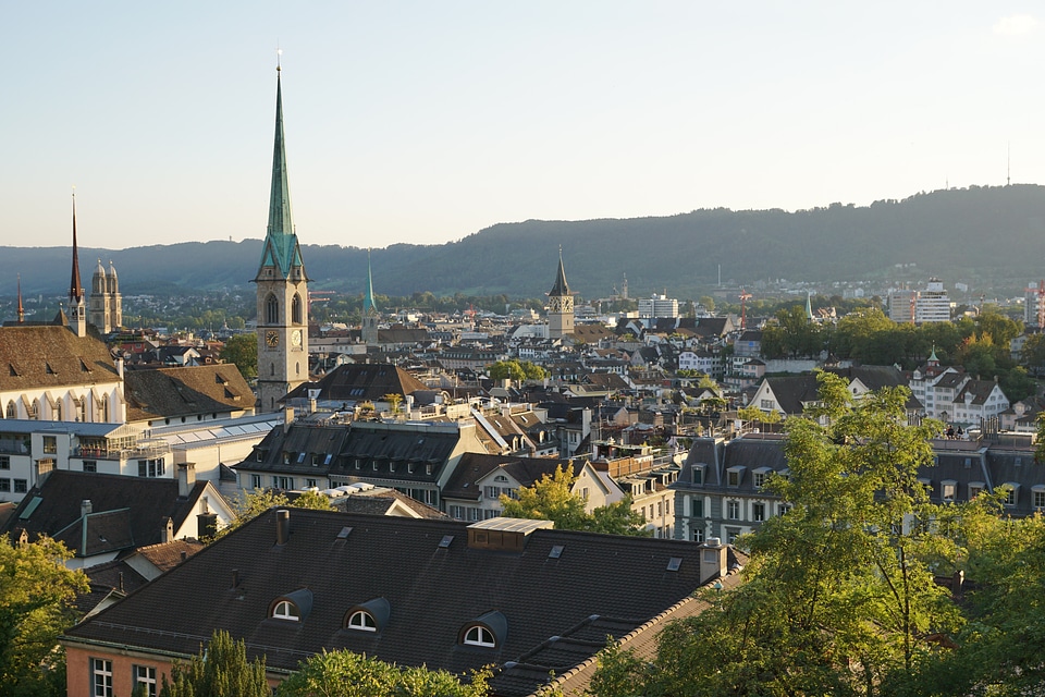 Switzerland roofs city