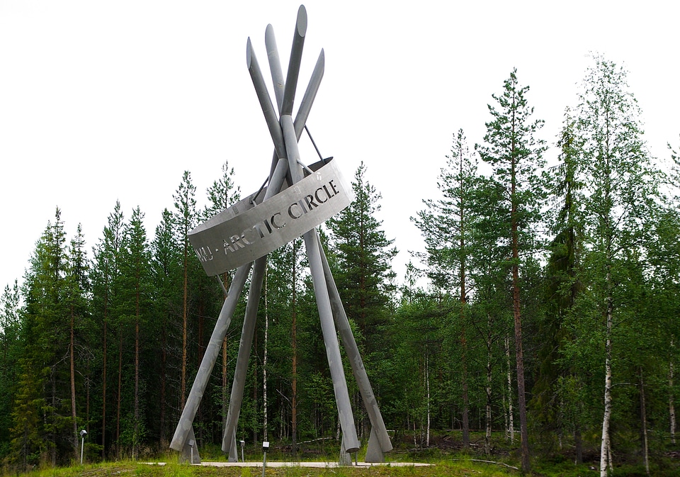 Finland arctic circle monument