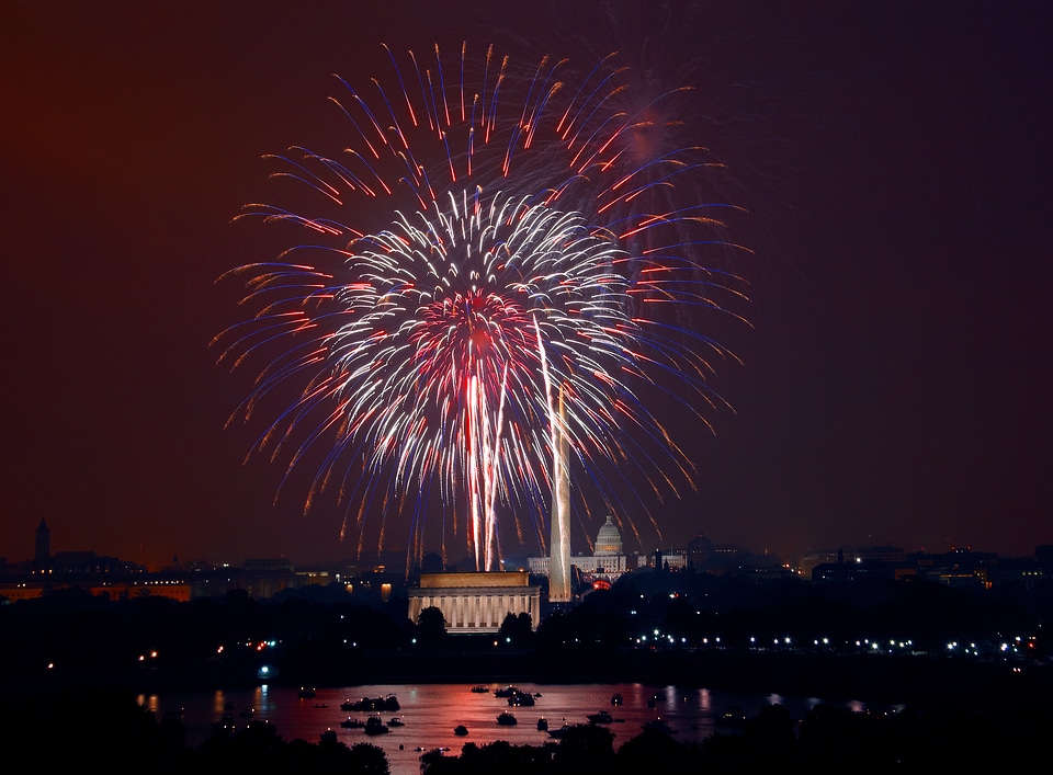 National mall washington dc night