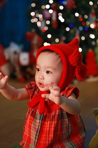 Girl little red riding hood christmas