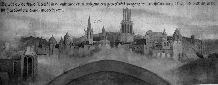 Gezicht op Utrecht uit 1482