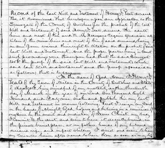 Teats Henry I 1849 Will P01