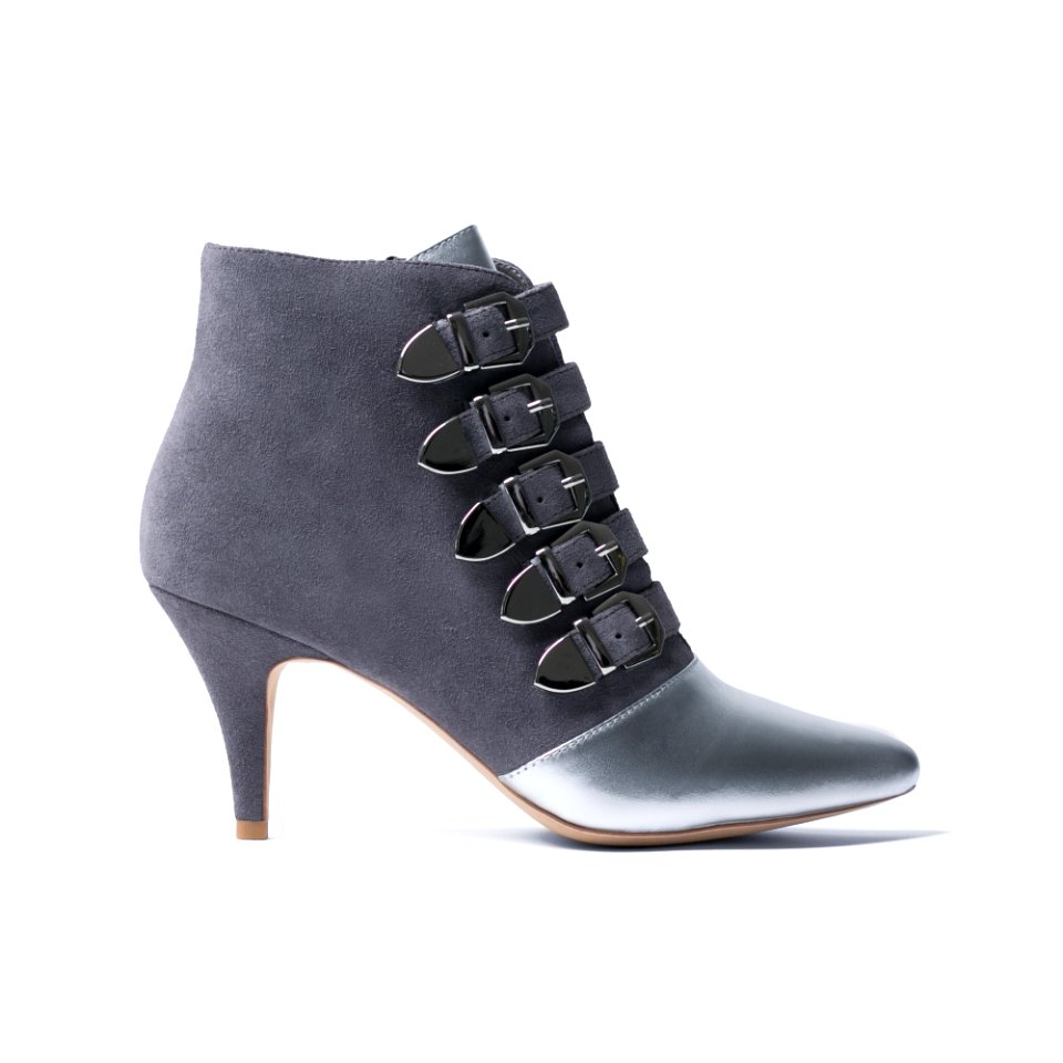 SARGOSSA Strap Grey Suede w.Silver Patent  $365  £255  €335