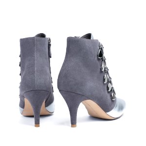 SARGOSSA Strap Grey Suede w.Silver Patent  $365  £255  €335