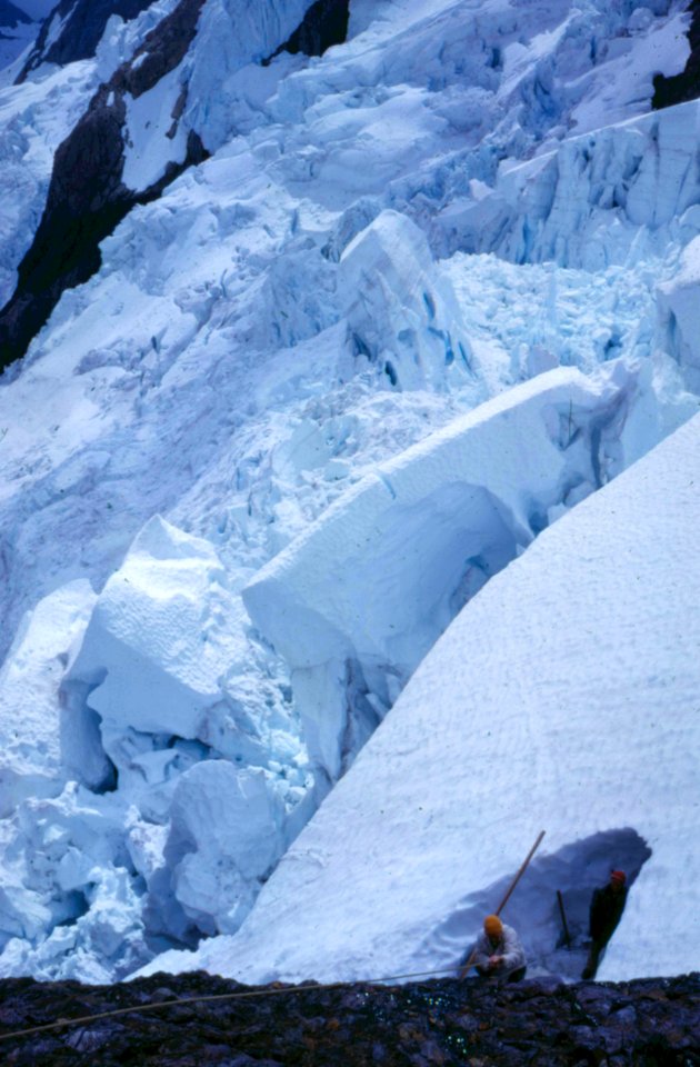 glacier scientist snow tunnel entrance NPS Photo