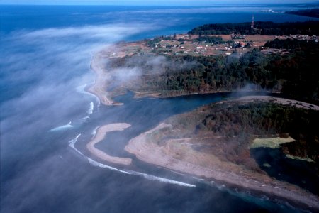 elwha river mouth coast delta restoration project science aerial NPS photo 2005 photo