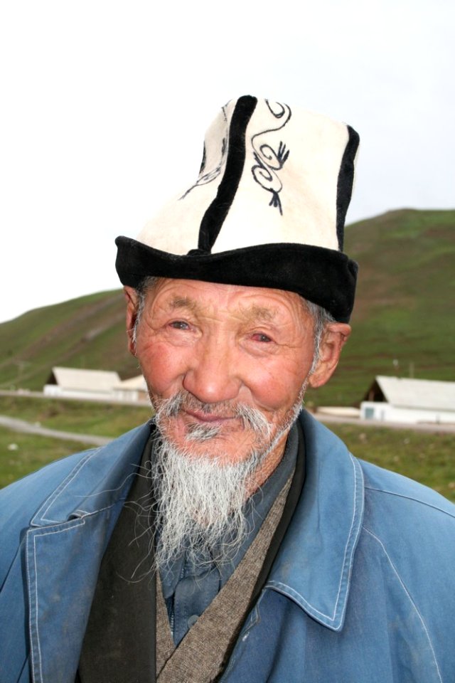Kirghis with traditional hat